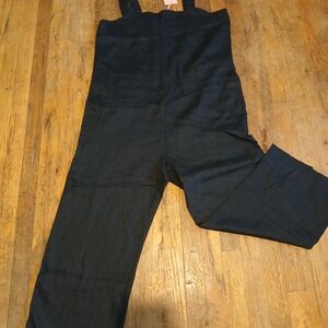 NWT Organic Linen Black Overalls By Quince